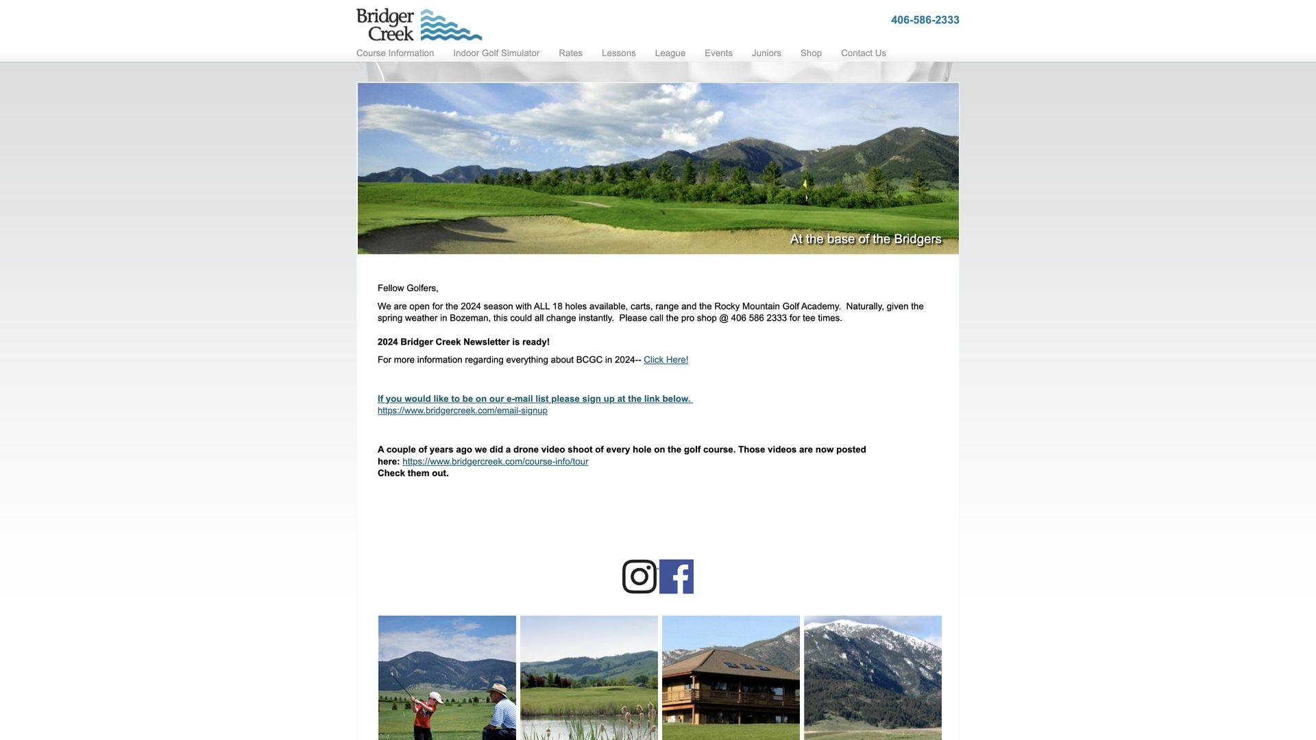 Golf Course Company Bridger Creek Golf Course