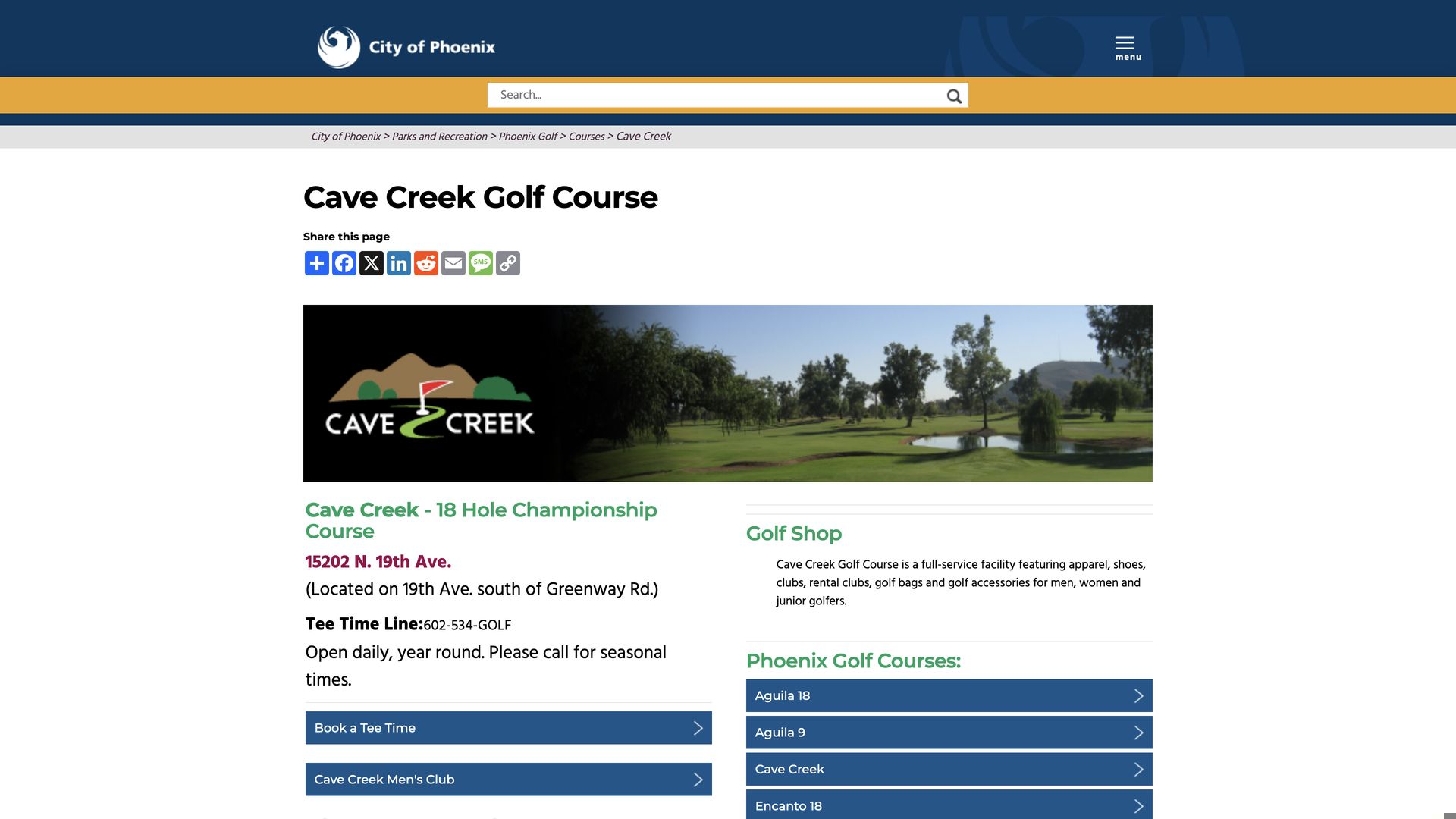 Golf Course Company Cave Creek Golf Course