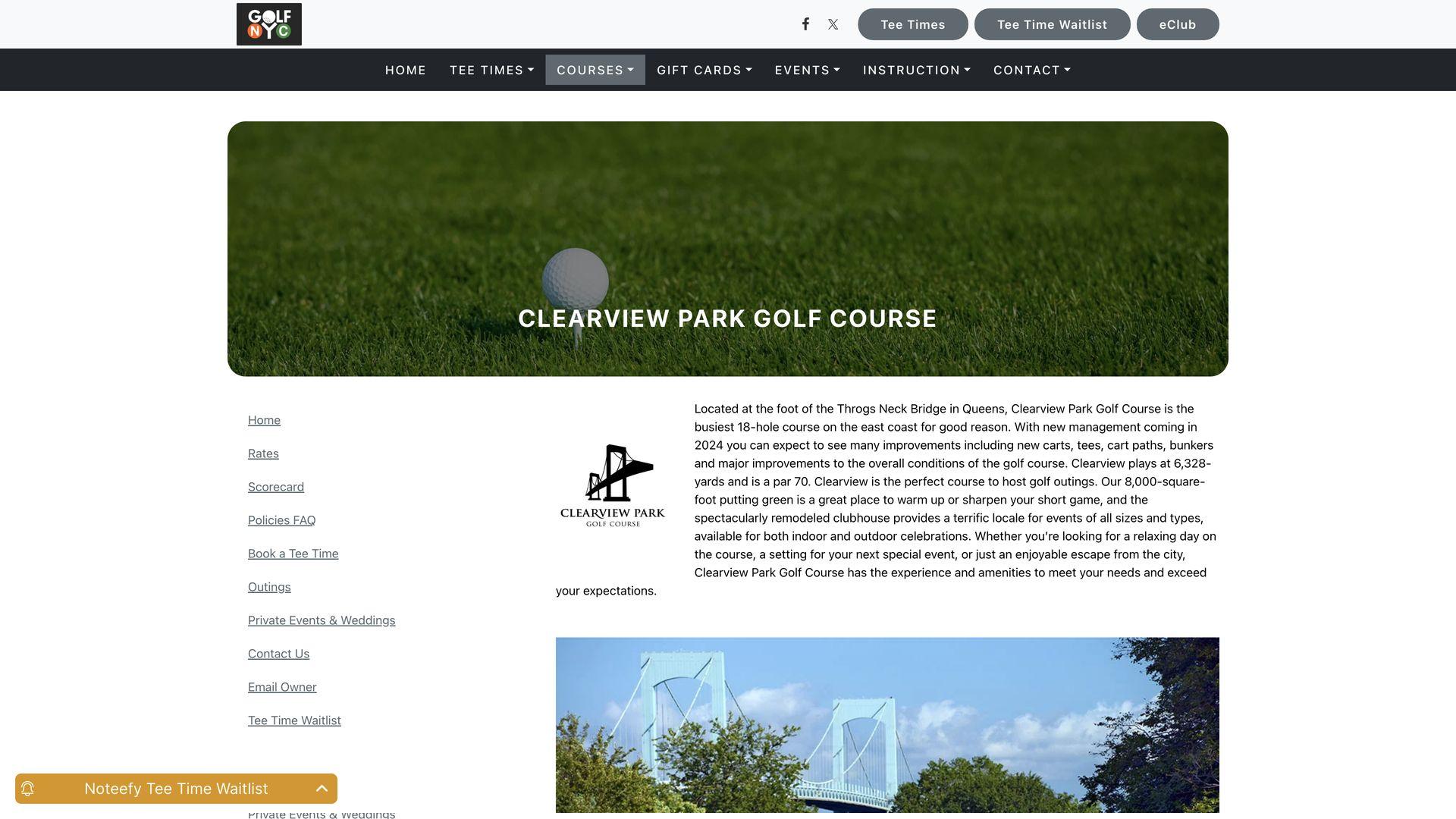 Golf Course Company Clearview Park Golf Course