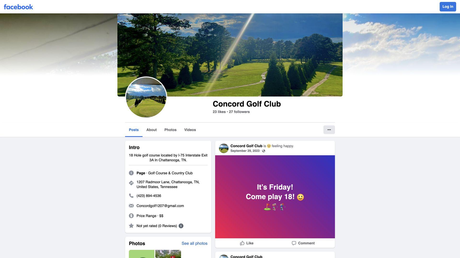 Golf Course Company Concord Golf Club