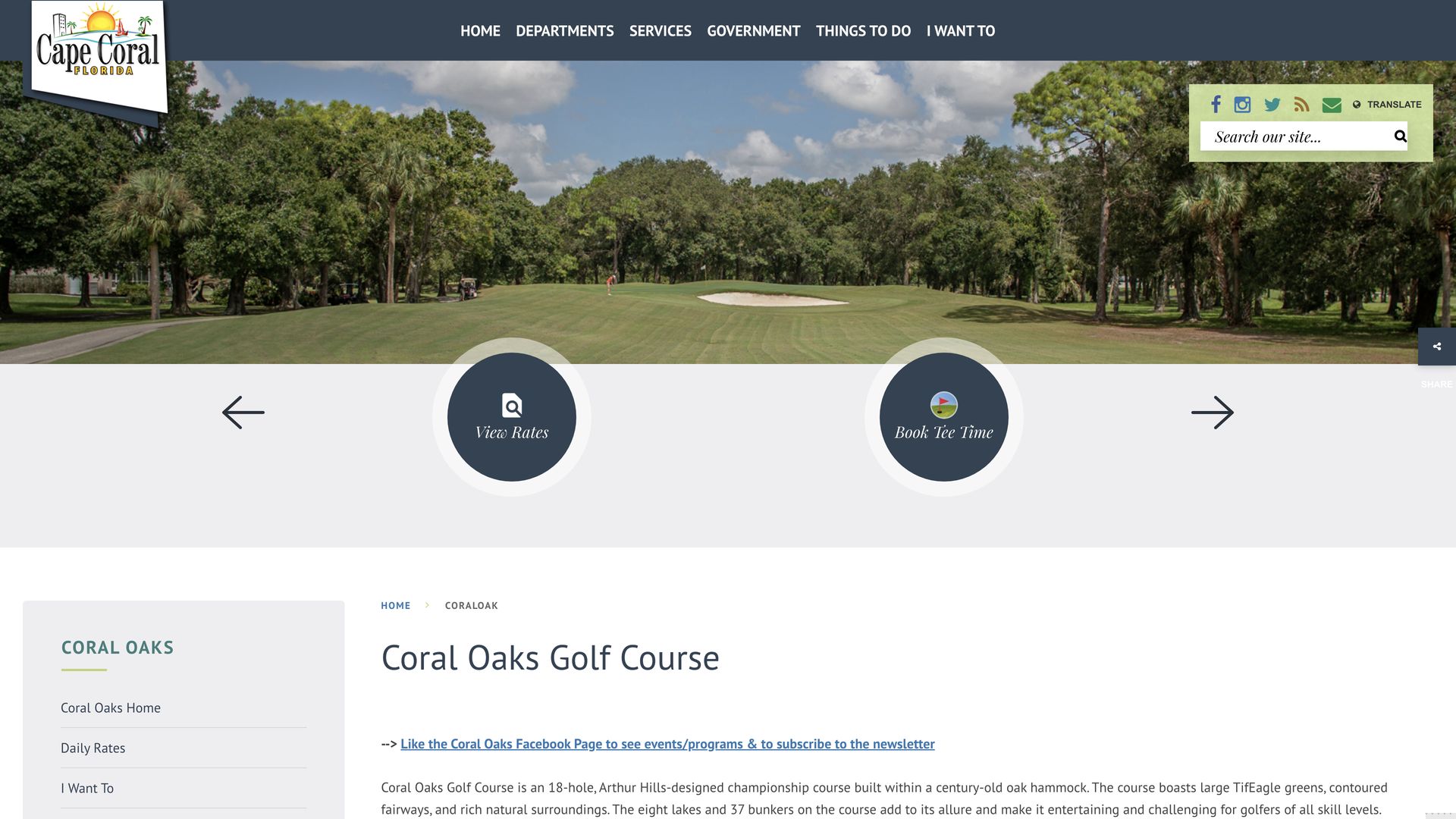 Golf Course Company Coral Oaks Golf Course