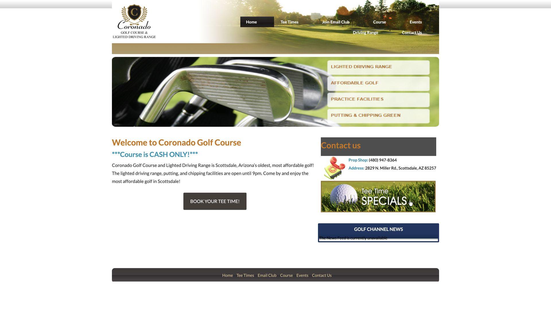 Golf Course Company Coronado Golf Course and Lighted Driving Range