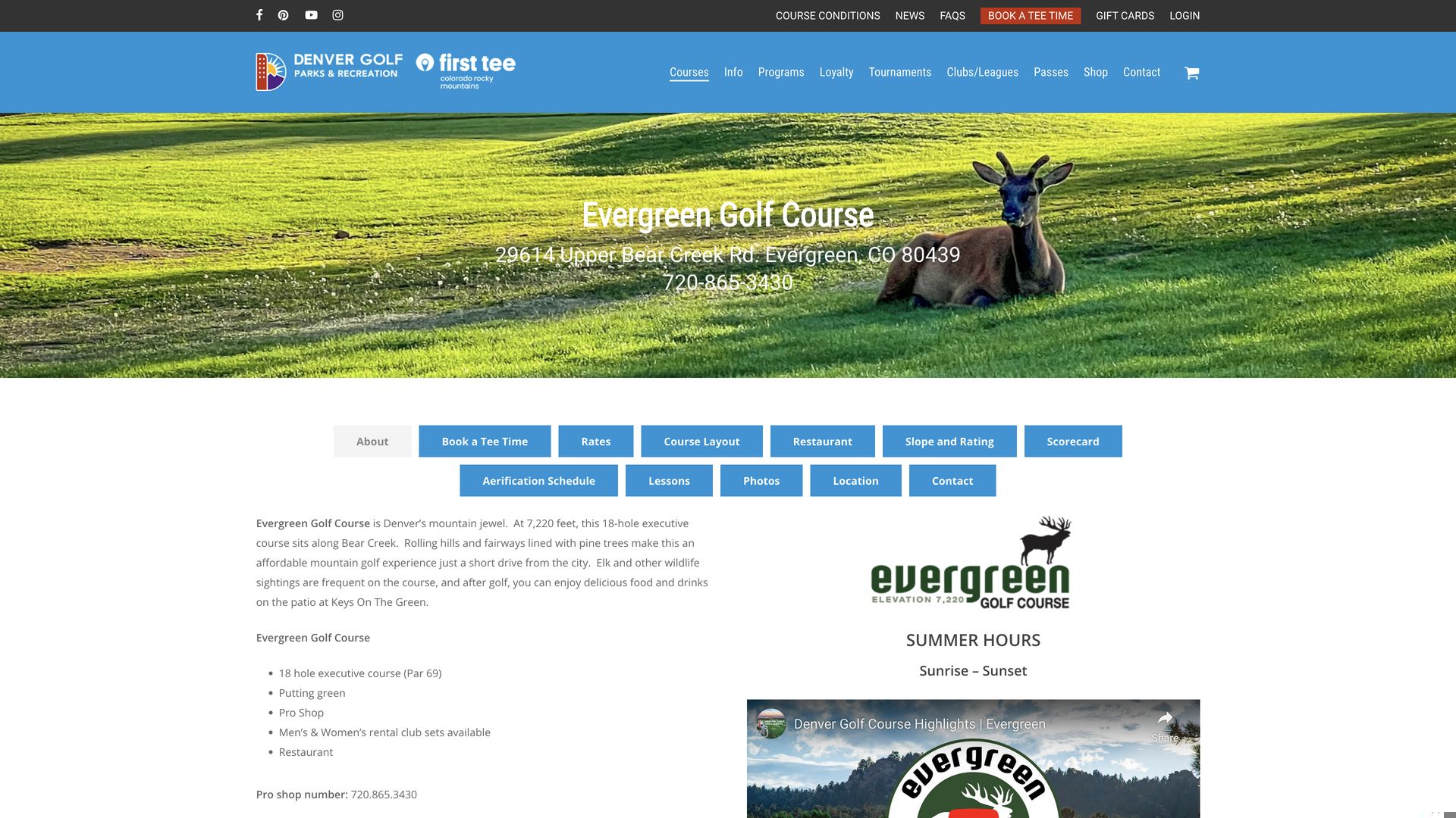 Golf Course Company Evergreen Golf Course