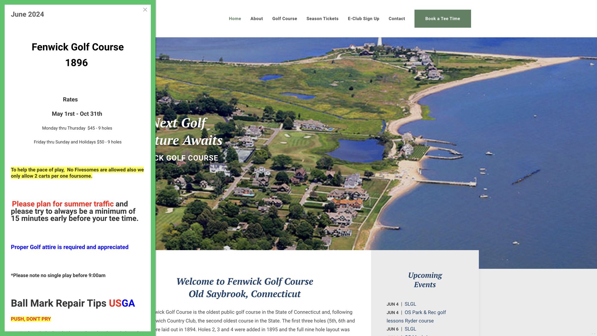 Golf Course Company Fenwick Golf Course