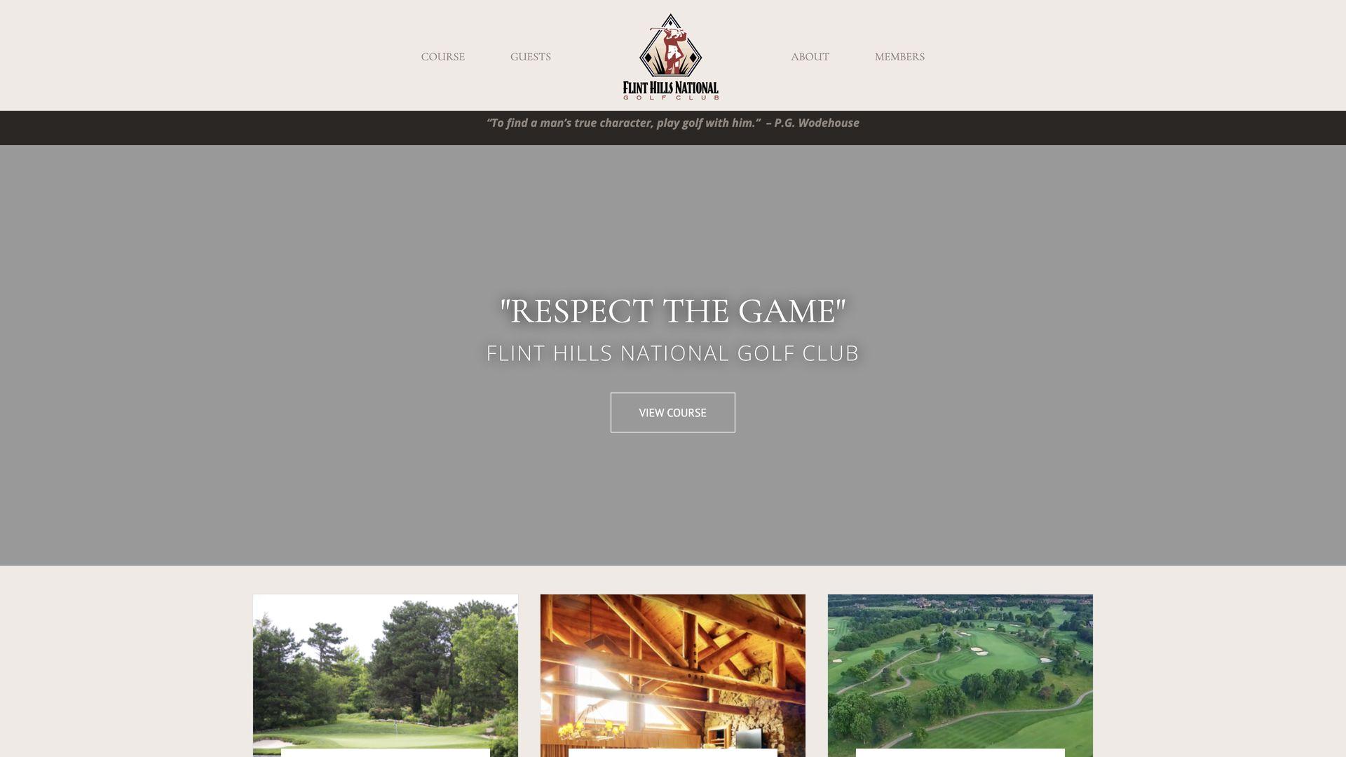 Golf Course Company Flint Hills National Golf Club