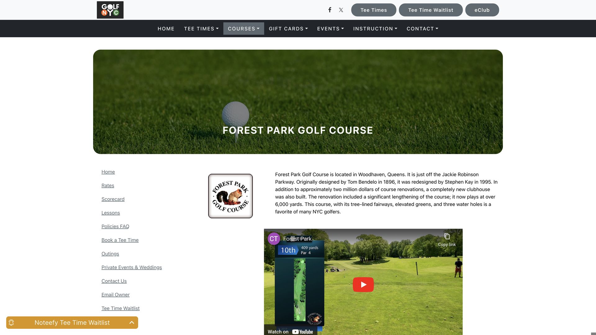 Golf Course Company Forest Park Golf Course