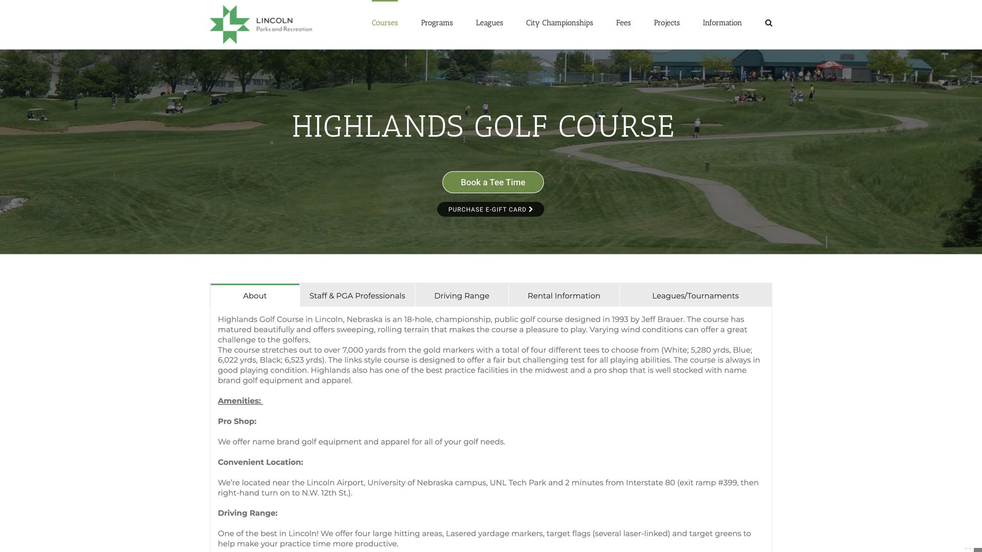 Golf Course Company Highlands Golf Course