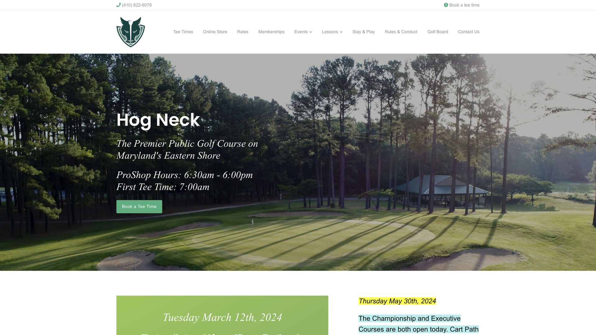 Golf Course Company Hog Neck Golf Course