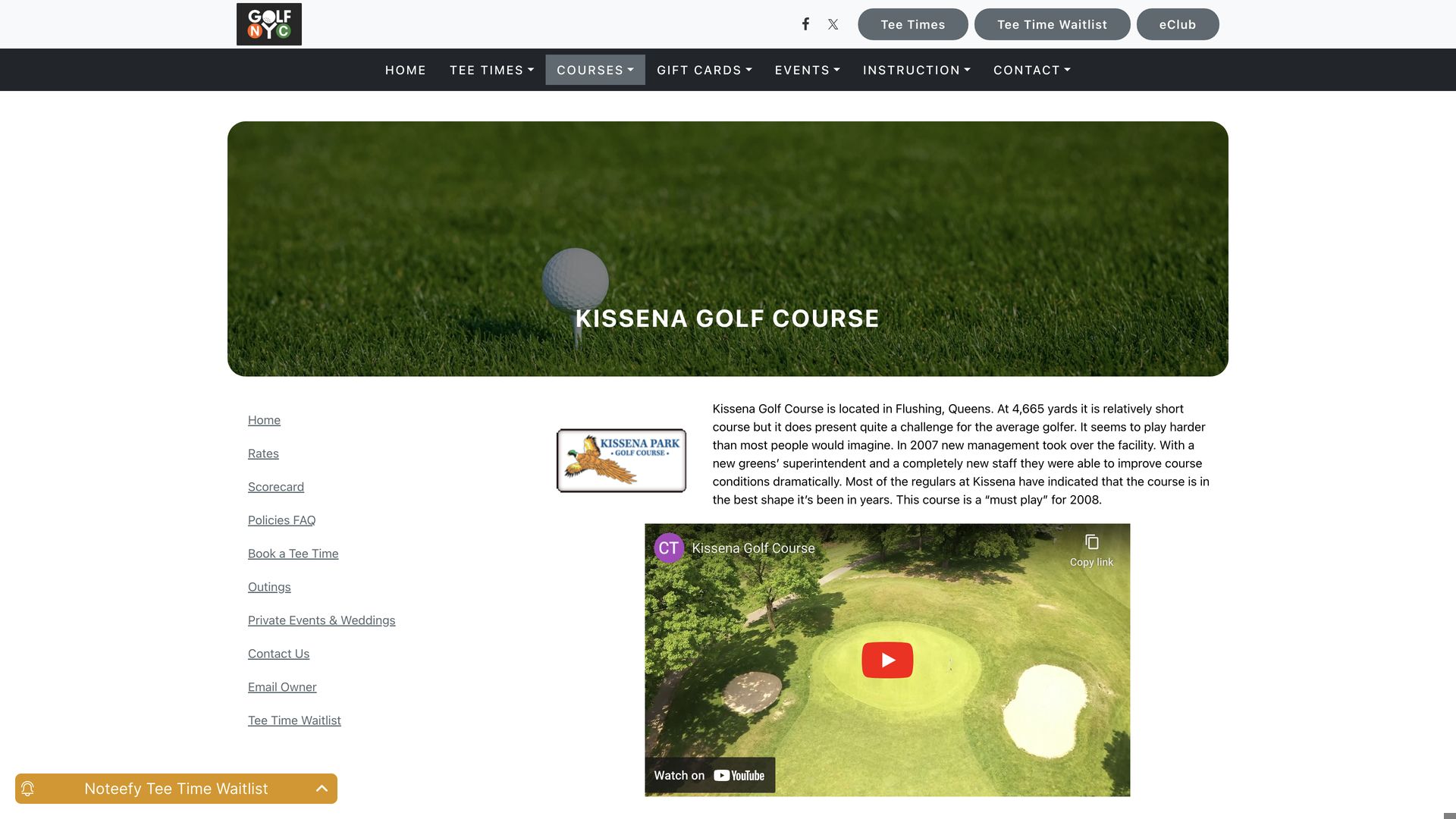 Golf Course Company Kissena Park Golf Course