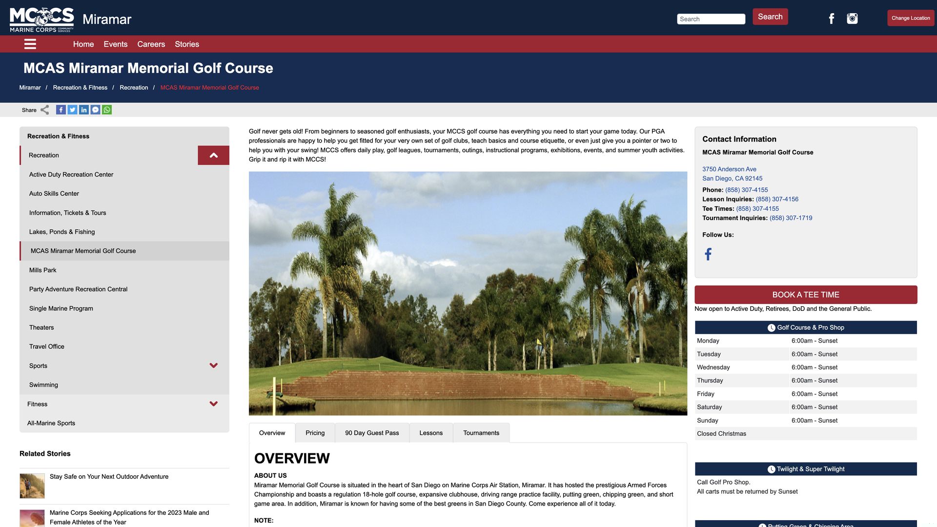 Golf Course Company Miramar Memorial Golf Course