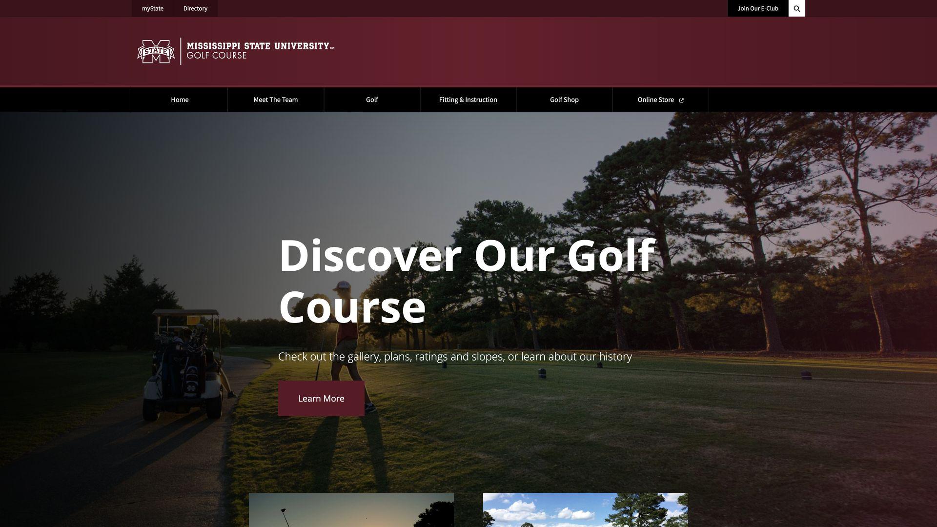 Golf Course Company Mississippi State University Golf Course