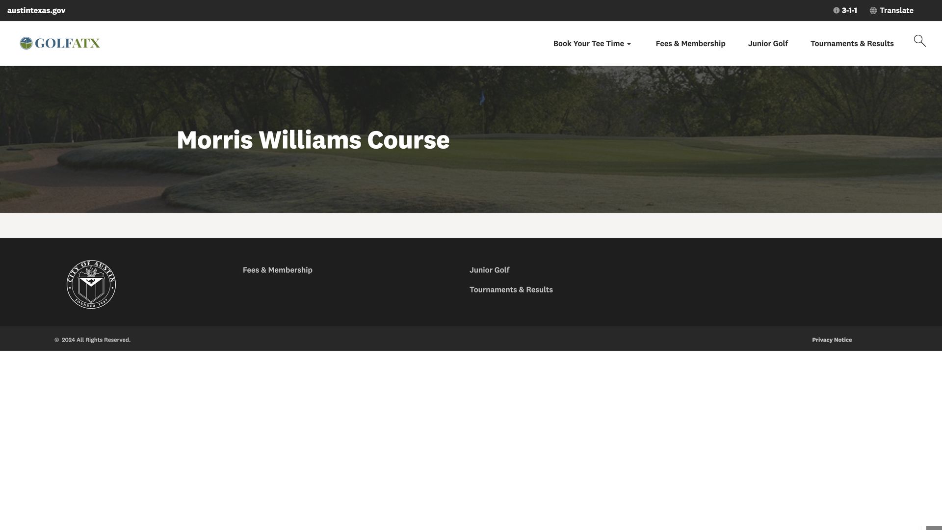 Golf Course Company Morris Williams Golf Course