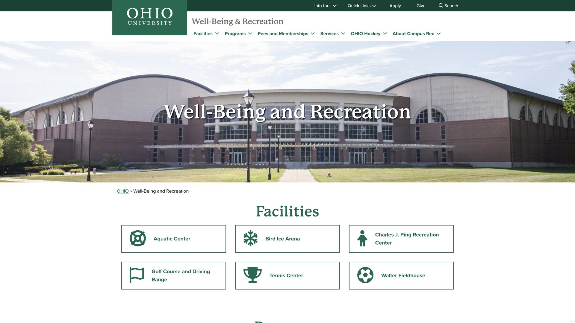 Golf Course Company Ohio University Golf and Tennis Center