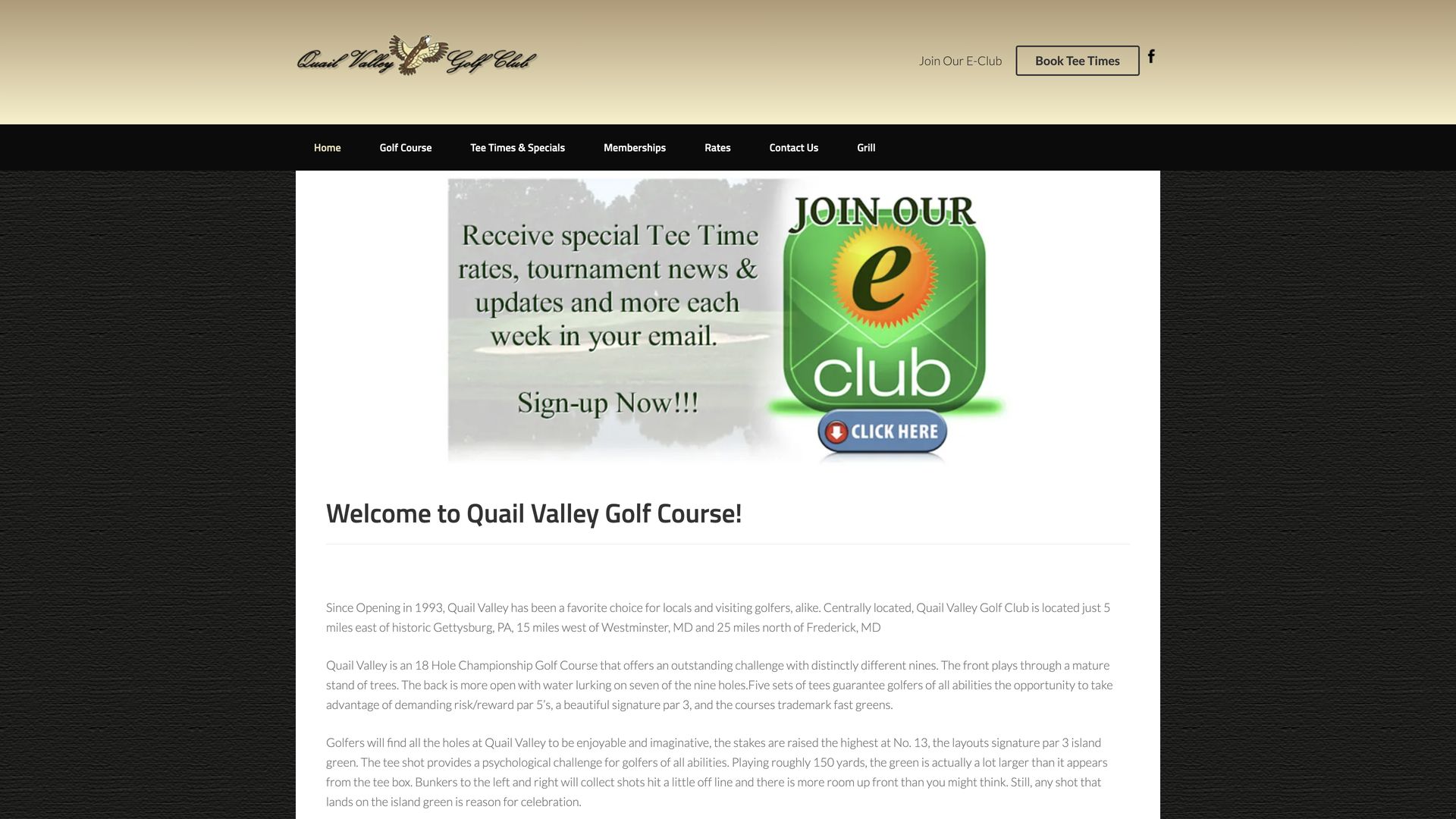 Golf Course Company Quail Valley Golf Course