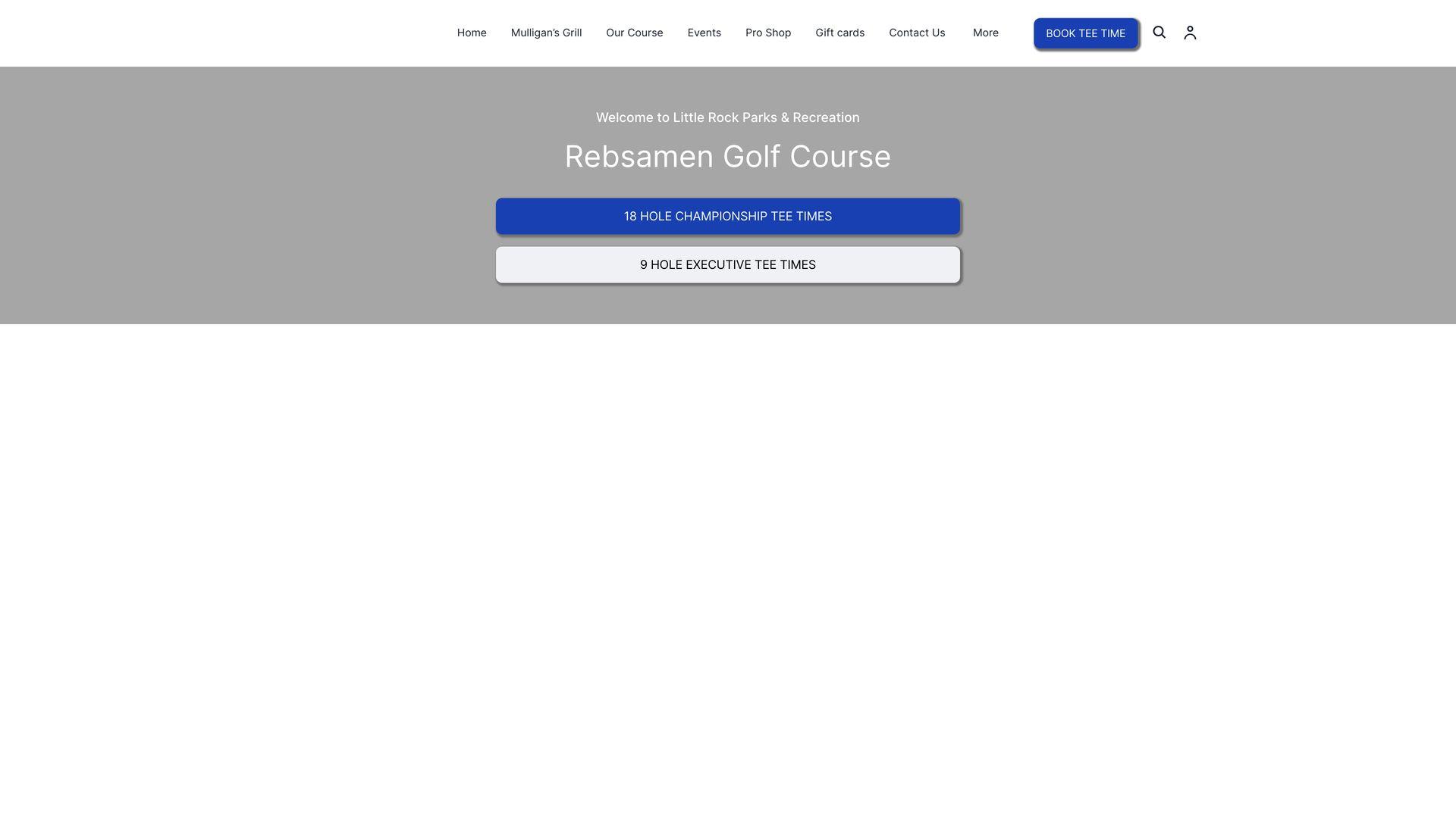 Golf Course Company Rebsamen Park Golf Course