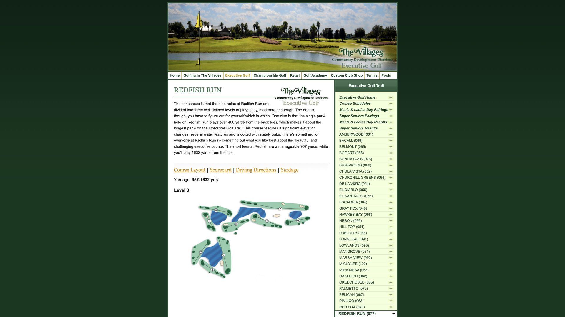 Golf Course Company Redfish Run Executive Golf Course