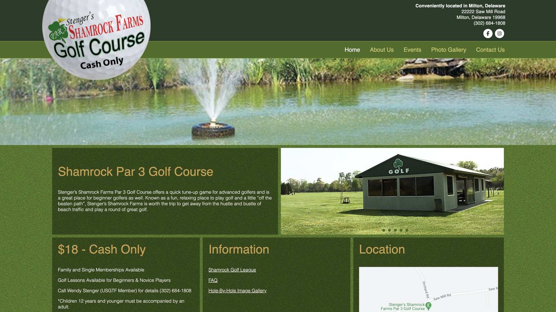 Golf Course Company Stenger’s Shamrock Farms Par 3 Golf Course