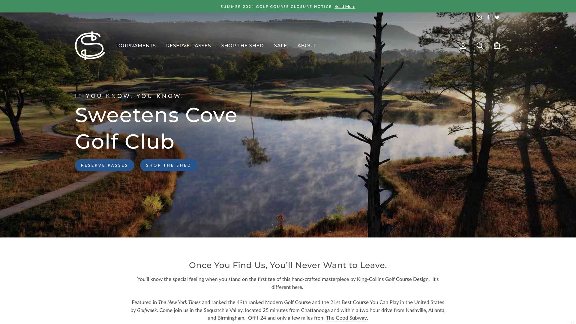 Golf Course Company Sweetens Cove Golf Club