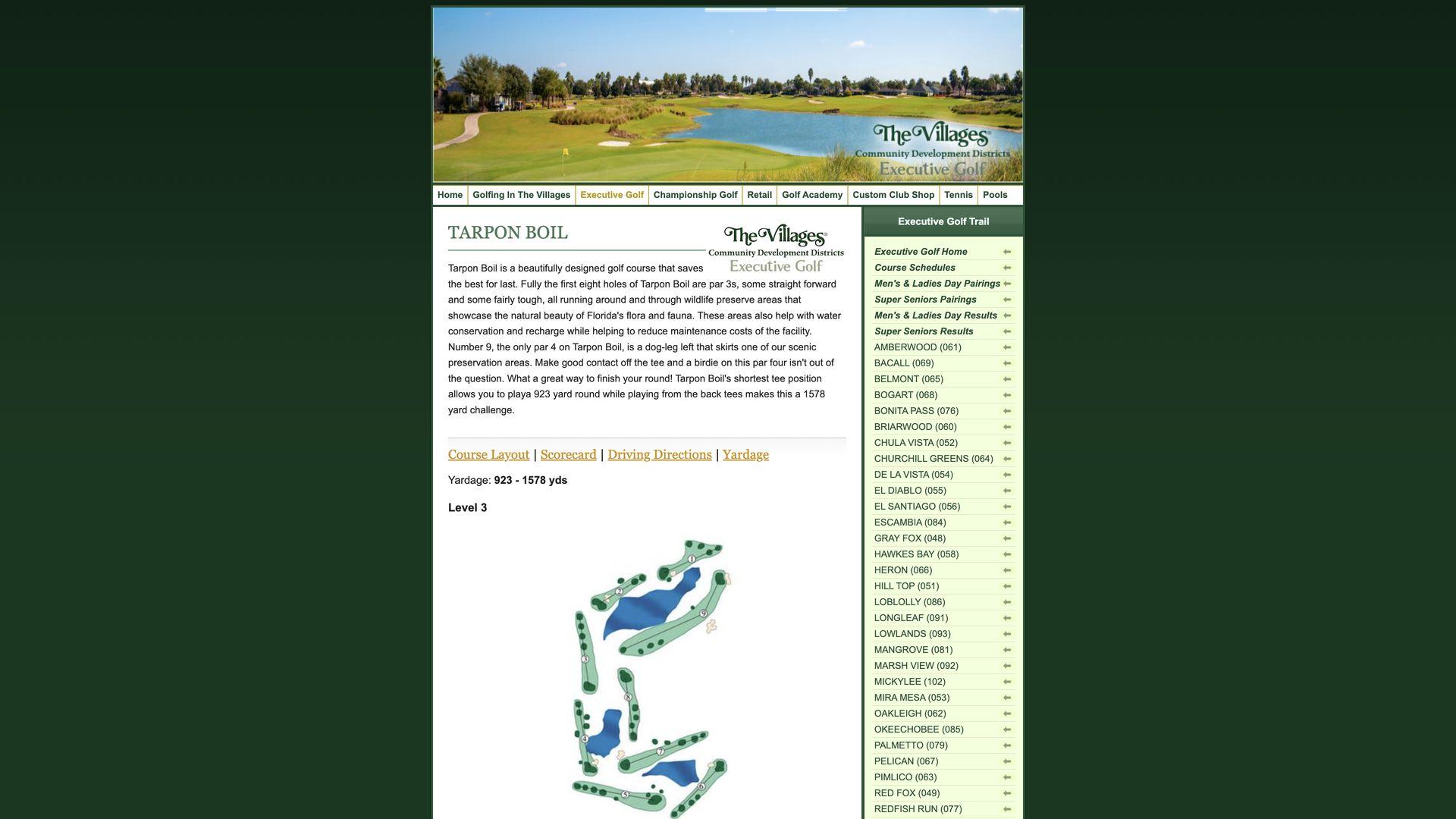 Golf Course Company Tarpon Boil Executive Golf Course