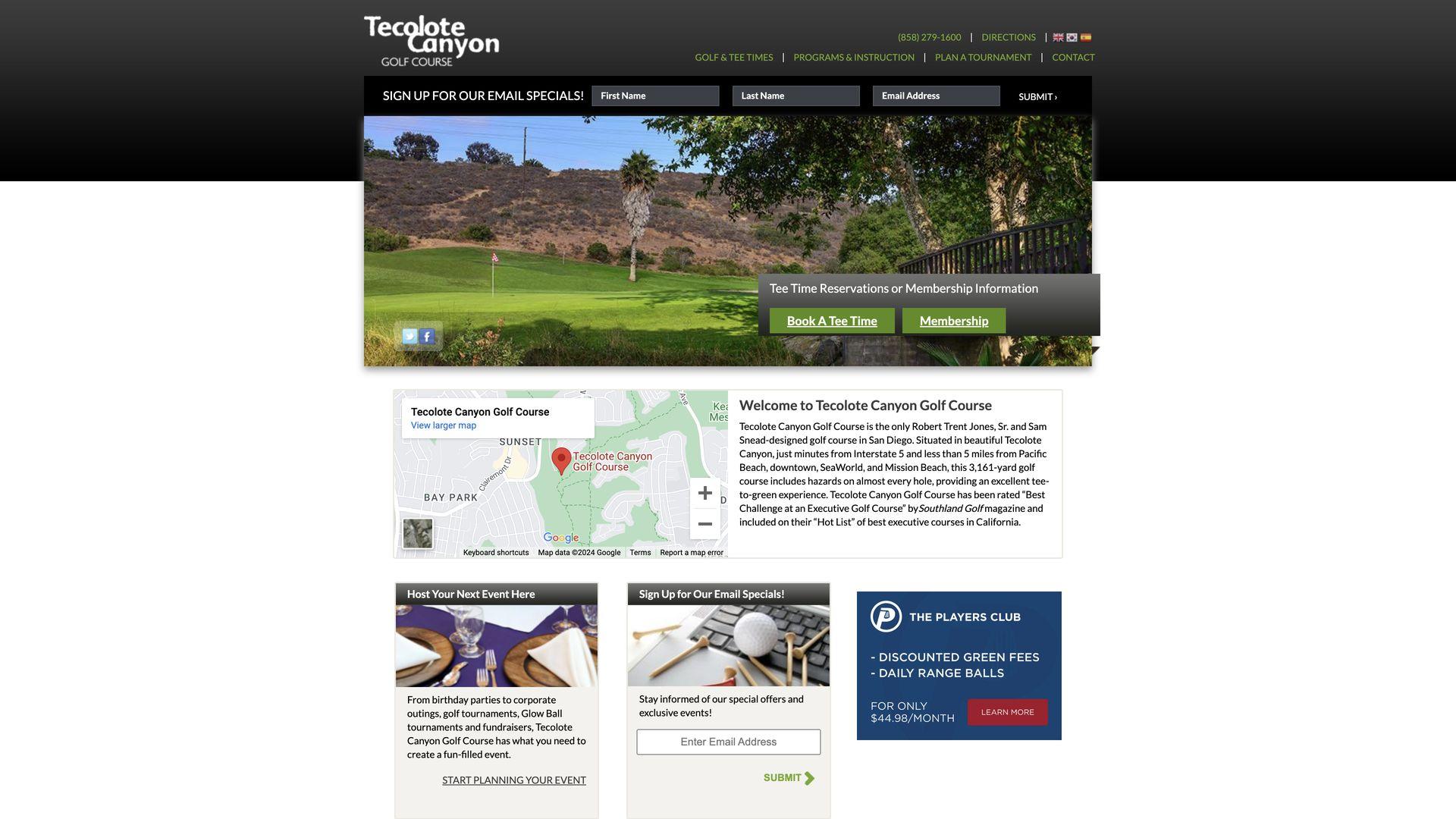 Golf Course Company Tecolote Canyon Golf Course