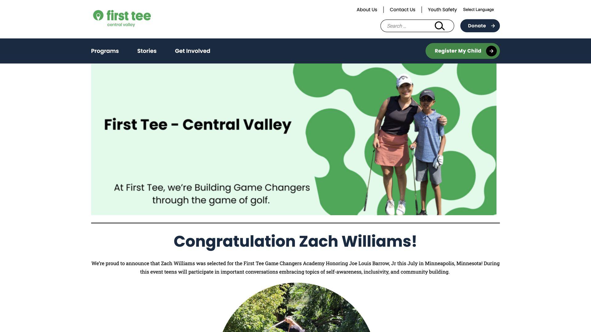 Golf Course Company The First Tee of Central Valley