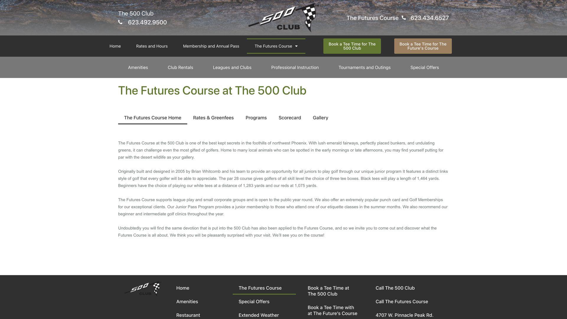 Golf Course Company The Futures Course