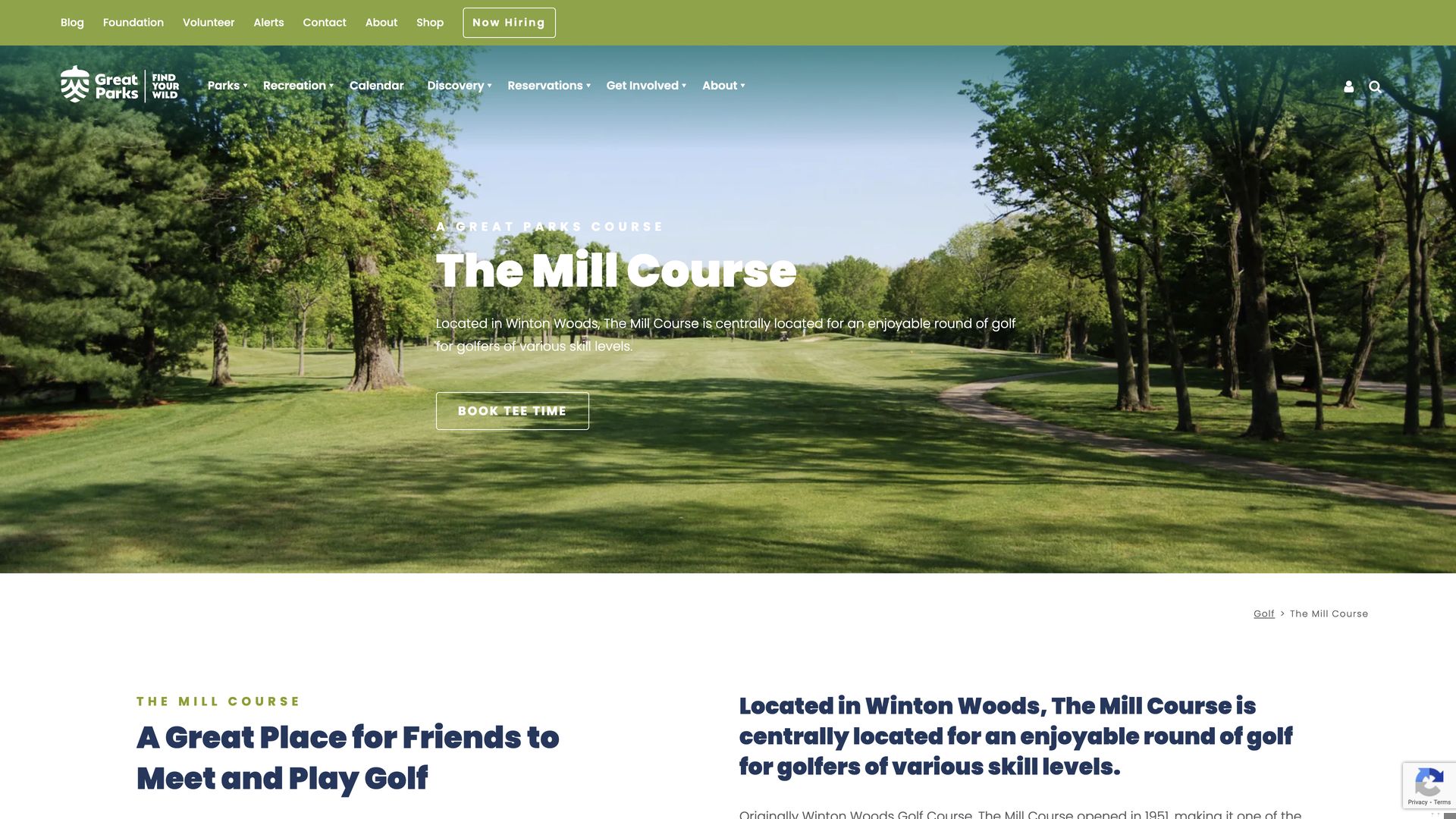 Golf Course Company The Mill Course