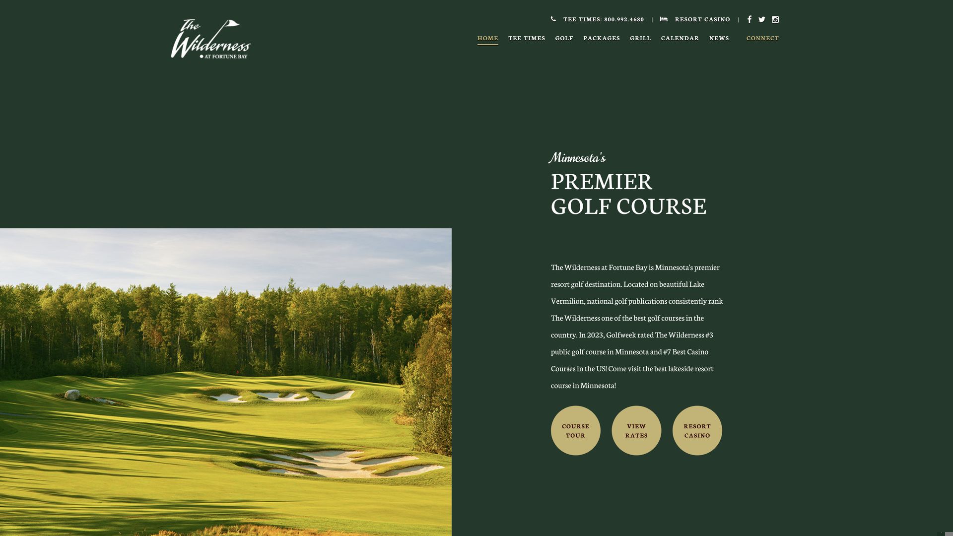 Golf Course Company The Wilderness at Fortune Bay