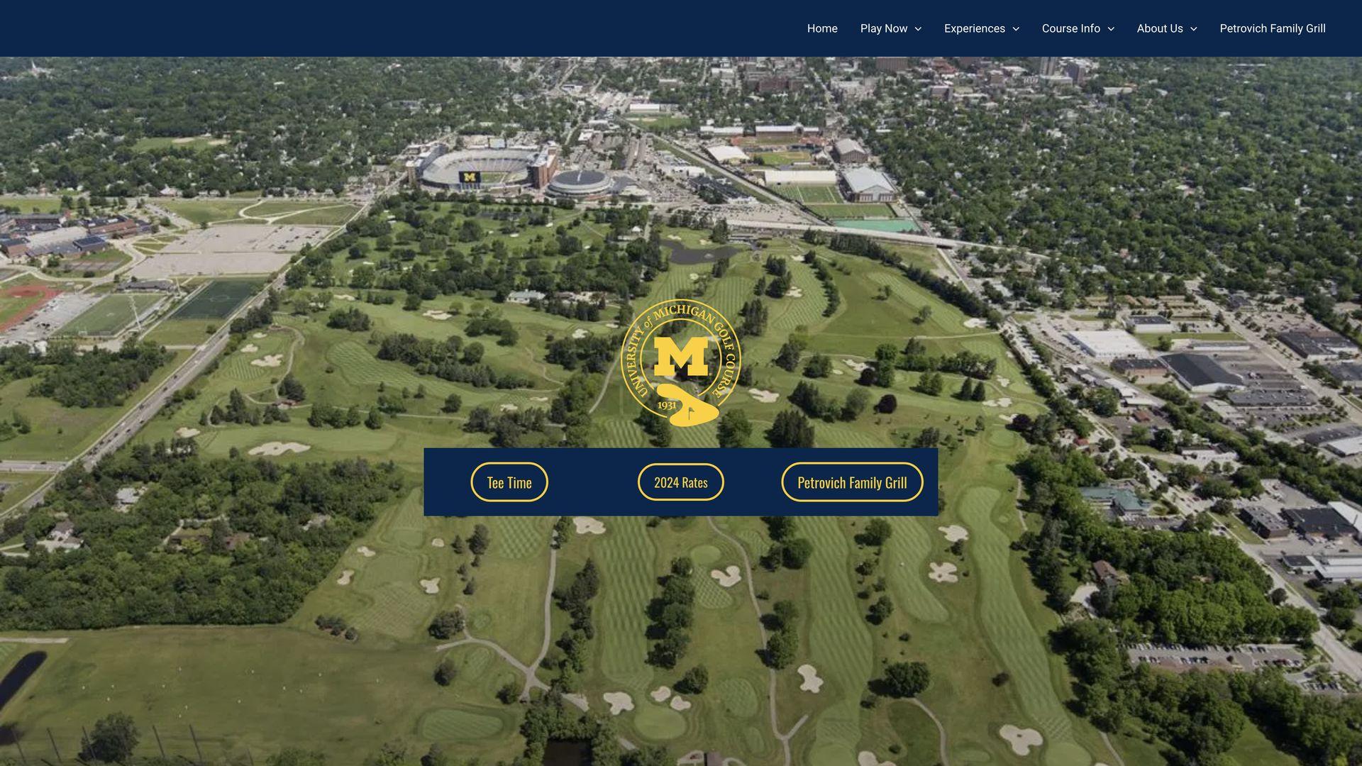 Golf Course Company University of Michigan Golf Course