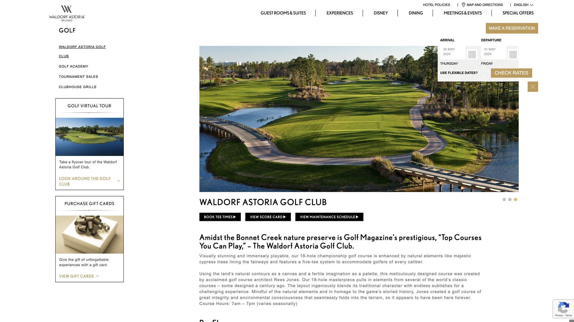 Golf Course Company Waldorf Astoria Golf Club