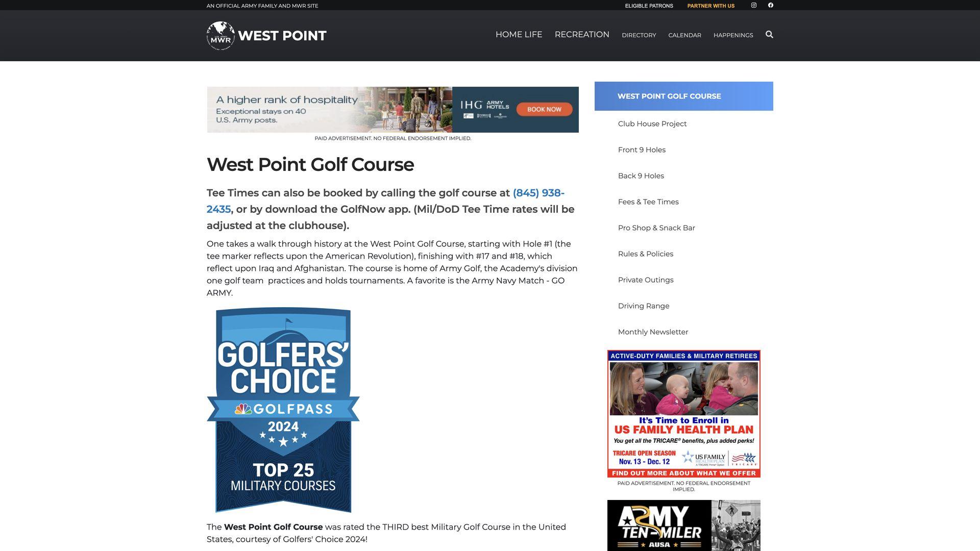 Golf Course Company West Point Golf Course