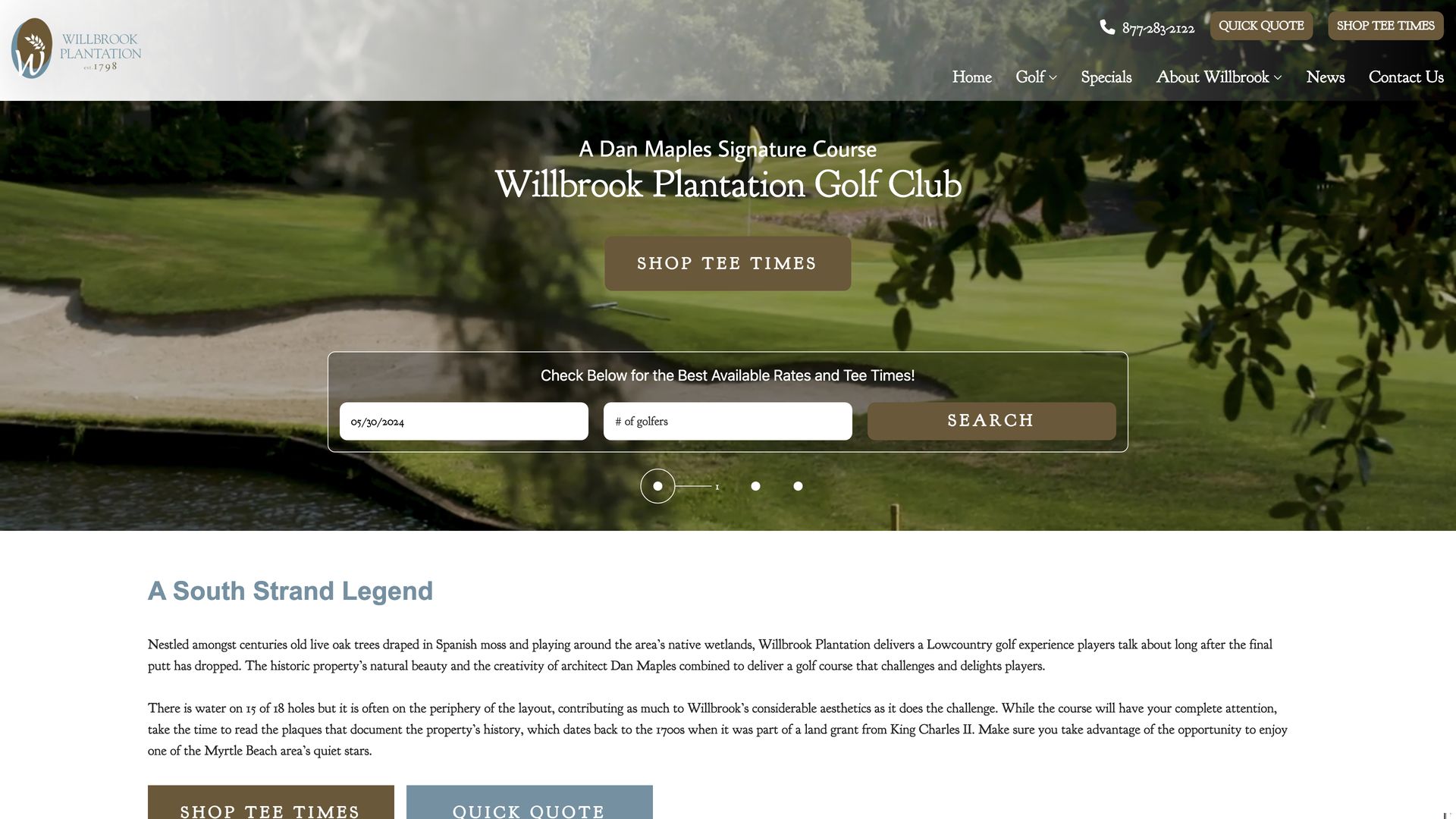 Golf Course Company Willbrook Plantation